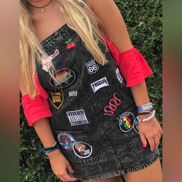 Forever 21 Dresses & Skirts - Custom Black Patchwork Mini Dress